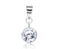 6mm CZ Silver Pendant SPEB-3288